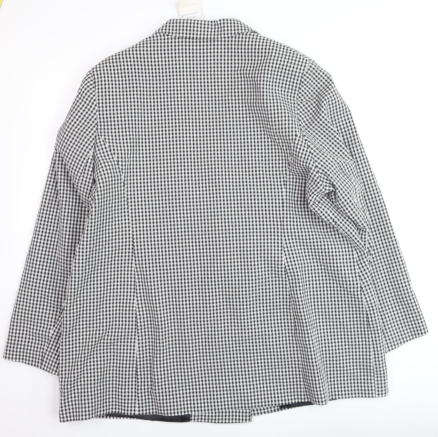 Tu Woman Black Check Blazer Size 22 Lined Button Workwear Jacket