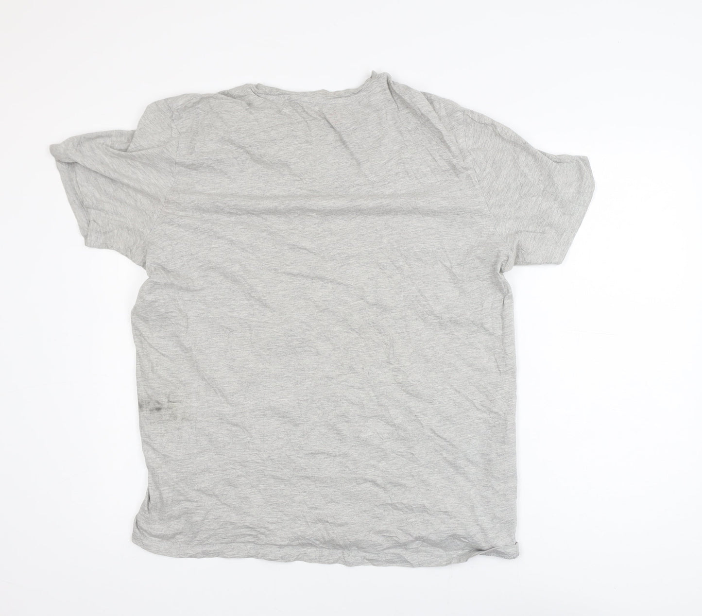 Jack & Jones Men's Grey Crew Neck Short Sleeve T-Shirt Size S