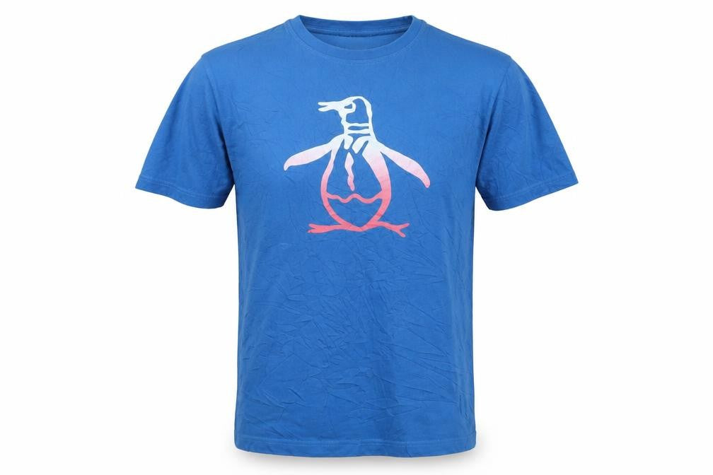 Original Penguin Blue Cotton Graphic T-Shirt Men’s M Crew Neck