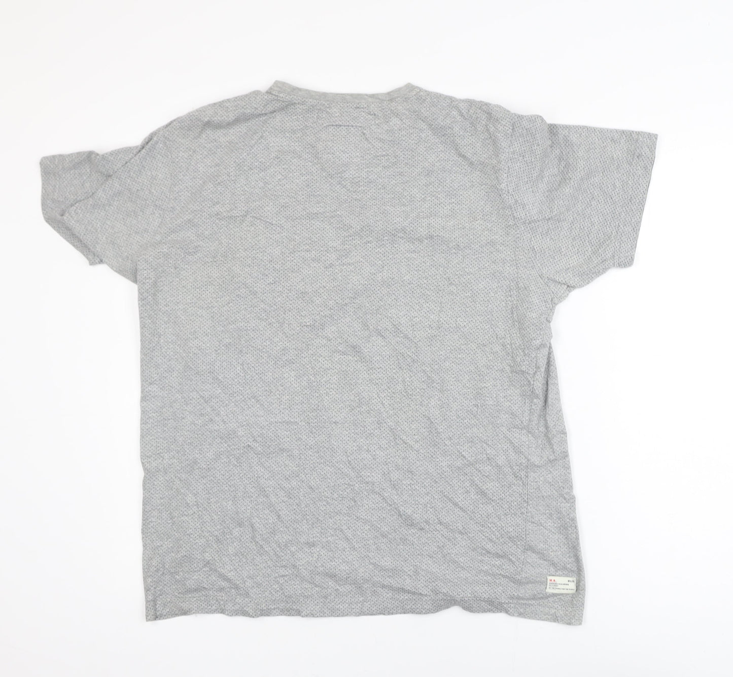 Marshall Artist Men's Grey Cotton Crew Neck T-Shirt Medium
