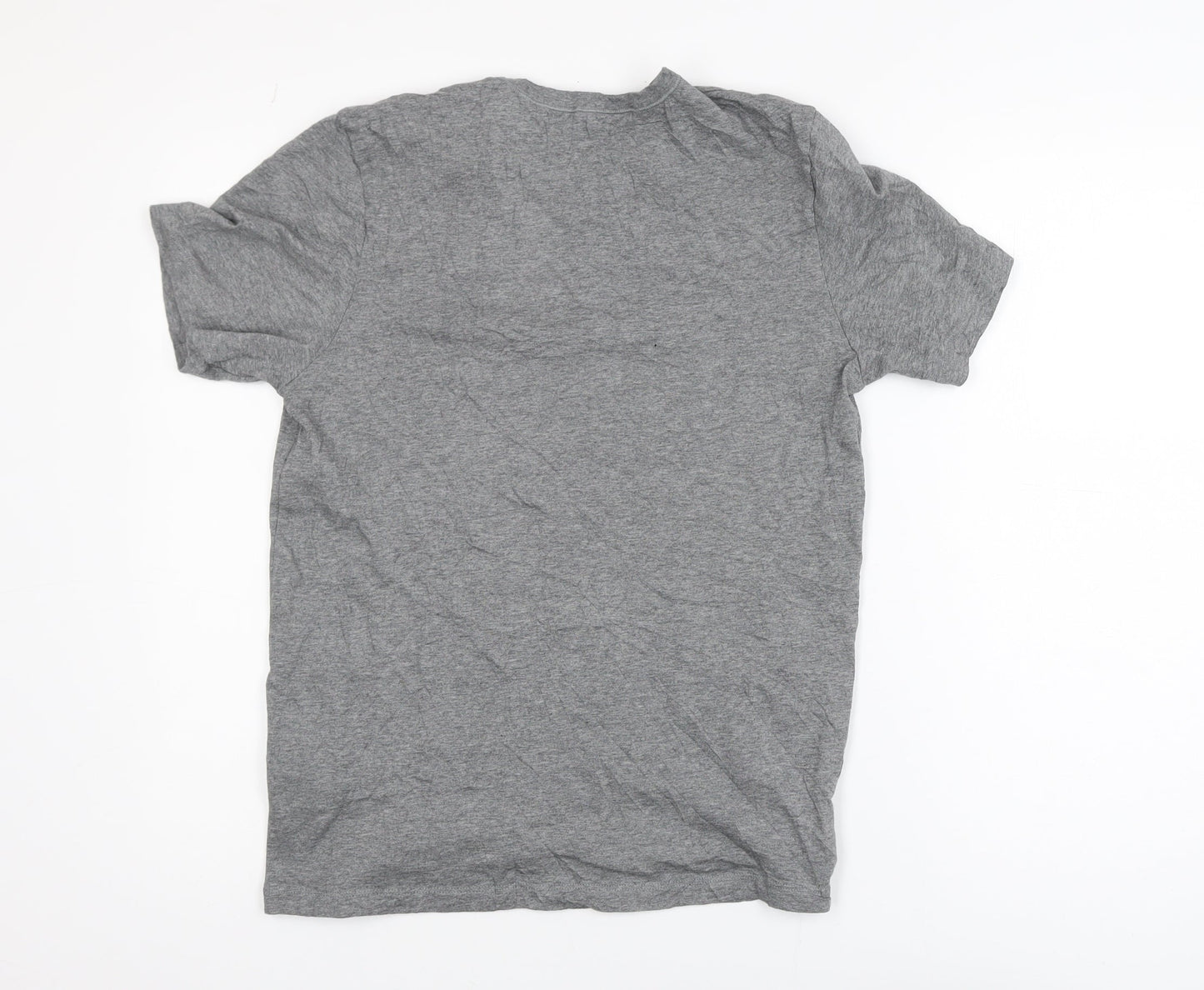 BOSS Men’s Grey Cotton Crew Neck Regular Fit Short Sleeve T-Shirt M