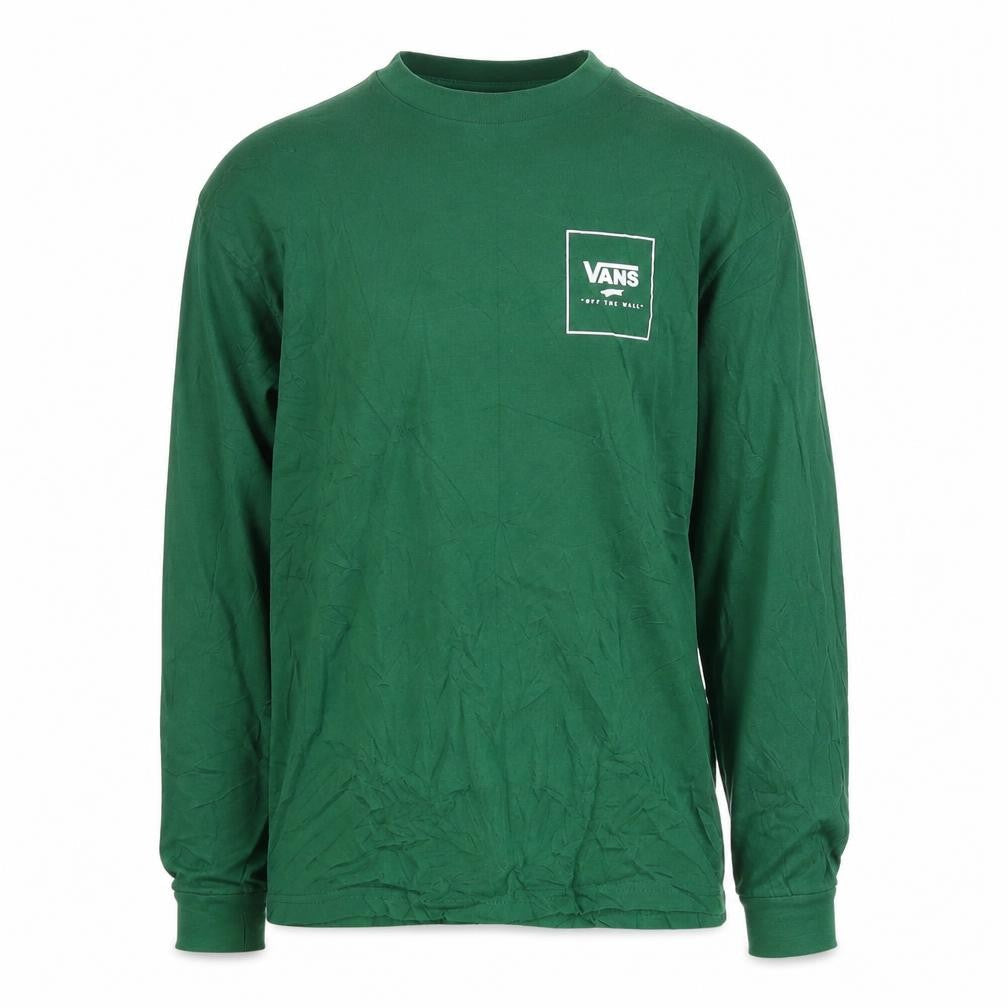 Vans Boys Green Long Sleeve Classic Fit Cotton Skate T-Shirt Size L (12-14)