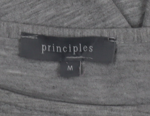 Principles Women Grey Long Sleeve Star Embellished Jersey Top Size M