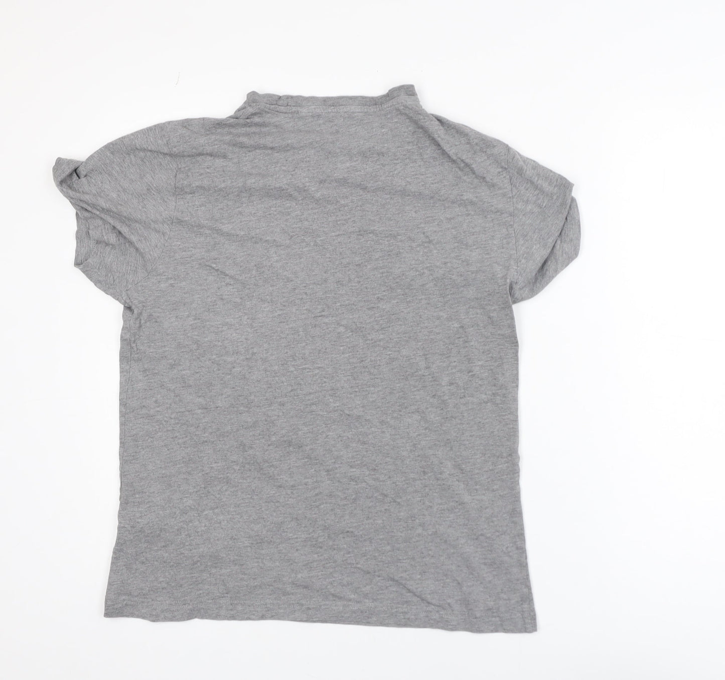 Penguin Mens Grey Graphic Print Cotton T-Shirt Size S