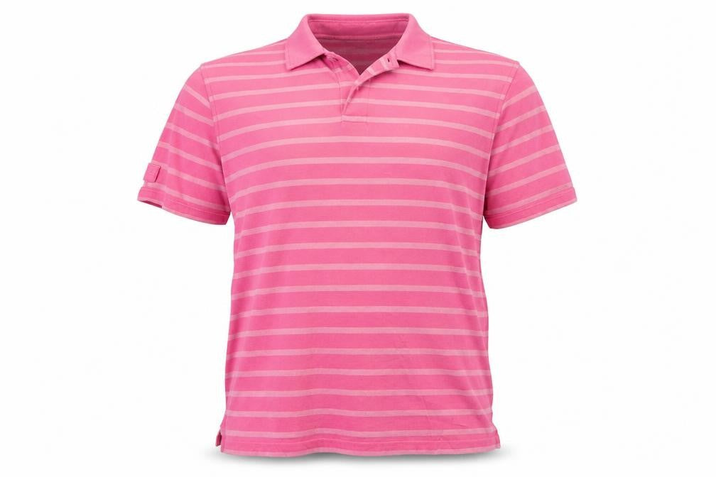Crew Clothing Men's Pink Striped Polo Shirt Size L