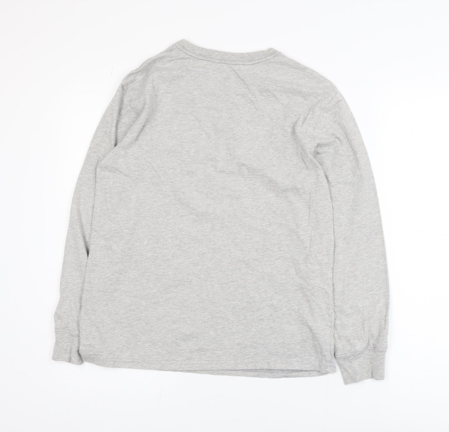 Polo Ralph Lauren Men's Grey Long Sleeve V-Neck Cotton T-Shirt Size M