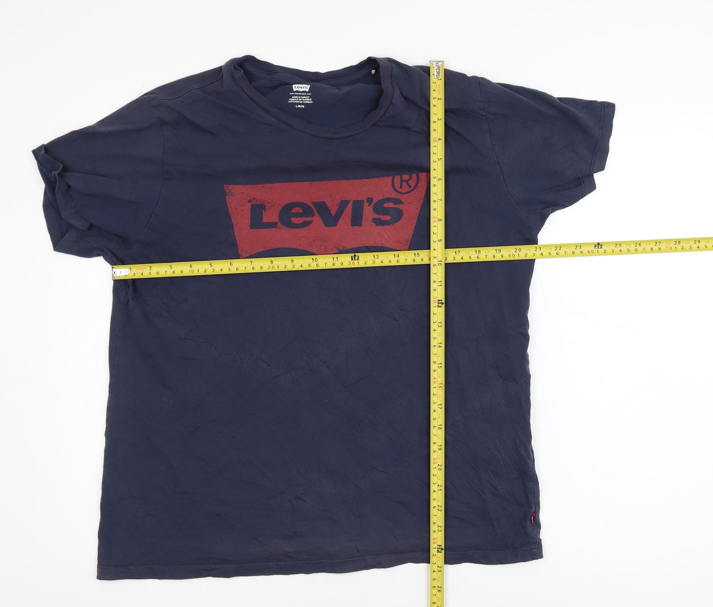Levi's Men's Blue Logo Graphic T-Shirt Size L Regular Fit