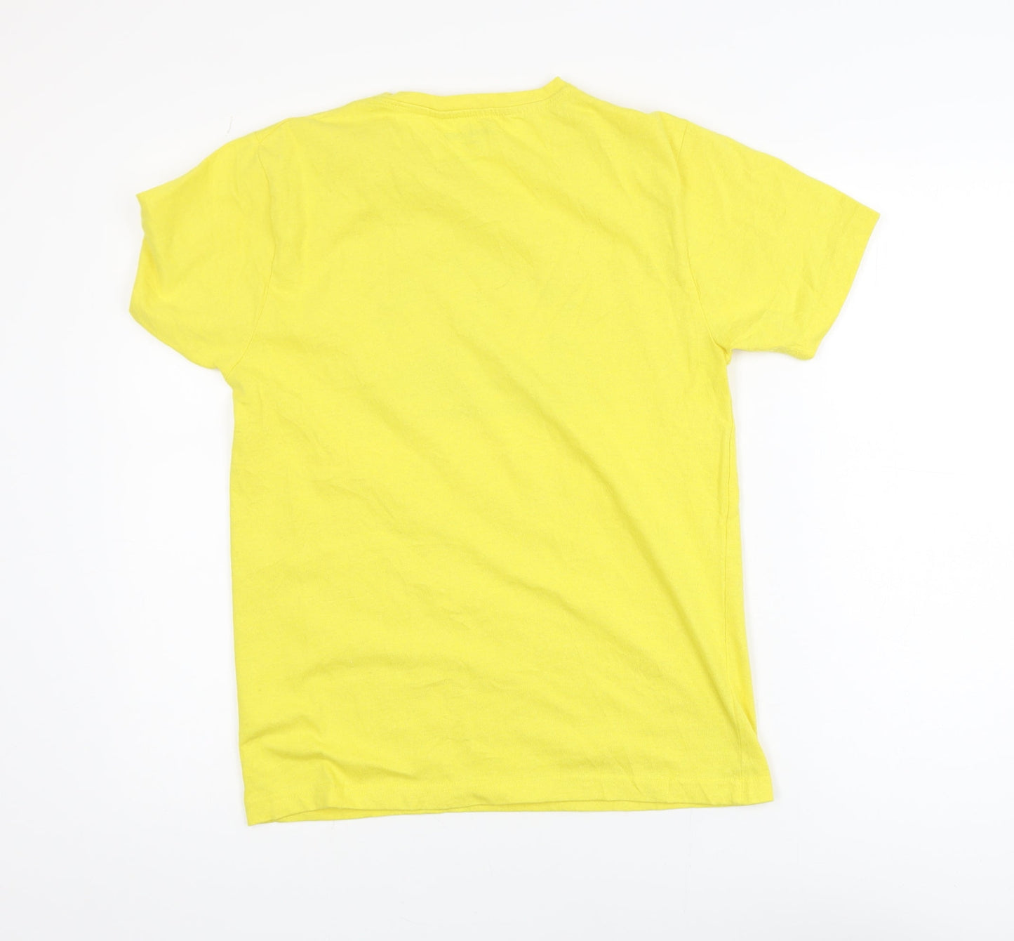 Jack & Jones Men’s Yellow Graphic Short Sleeve Crew Neck T-Shirt Size S