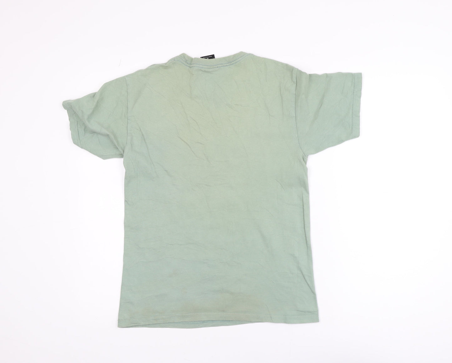 Obey Men's Green Graphic Print Cotton Crew Neck T-Shirt Size S