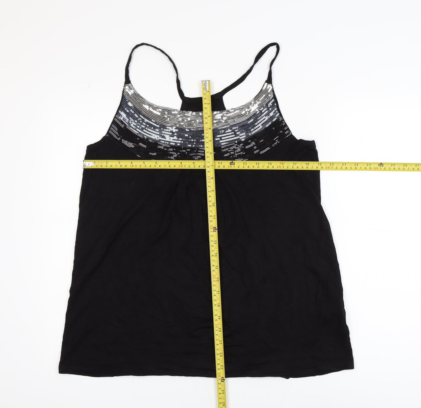 Debenhams Women’s Black Sequin Camisole Tank Top Size 18