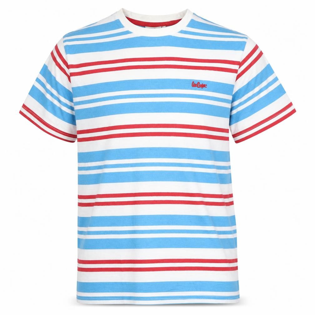 Lee Cooper Boys Multicoloured Striped Cotton Blend T-Shirt 13 Years