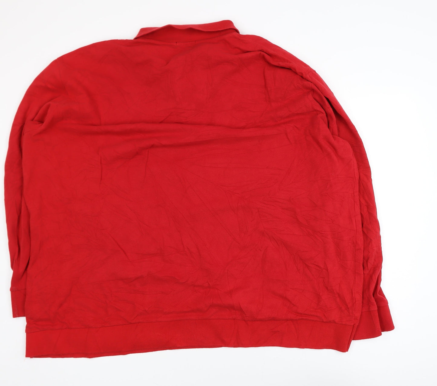 Voi Jeans Men's Red 3XL Long Sleeve Cotton Polo Shirt