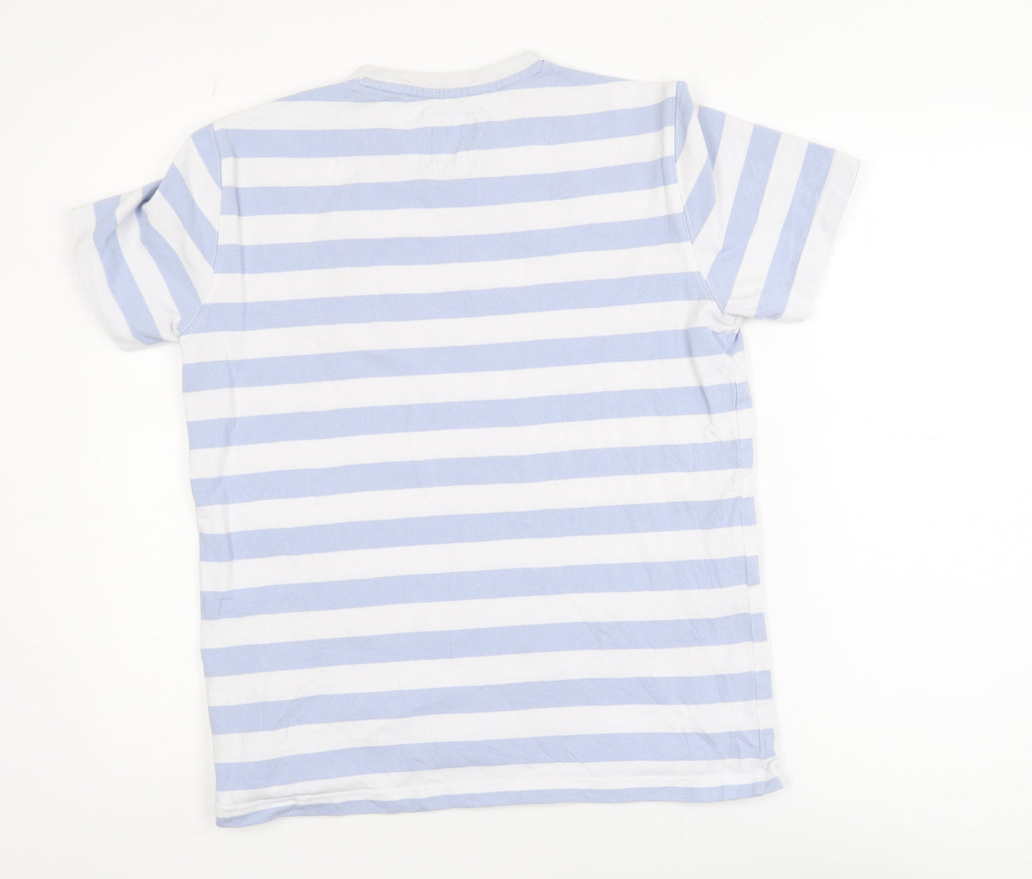 Crew Clothing Company Men's Blue White Striped Cotton T-Shirt M