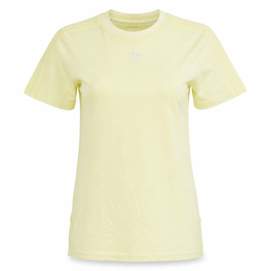 Adidas Womens Yellow XS Basic Short Sleeve Cotton T-Shirt