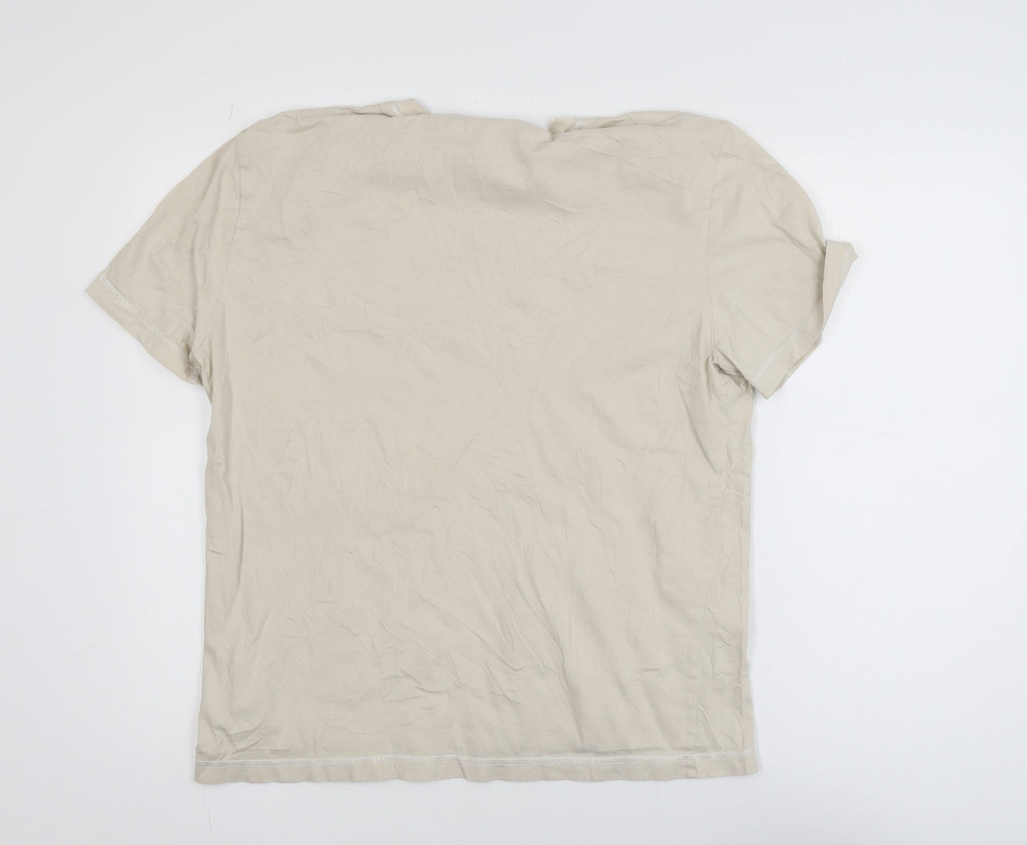 Calvin Klein Men's Beige Cotton Crew Neck XL T-Shirt