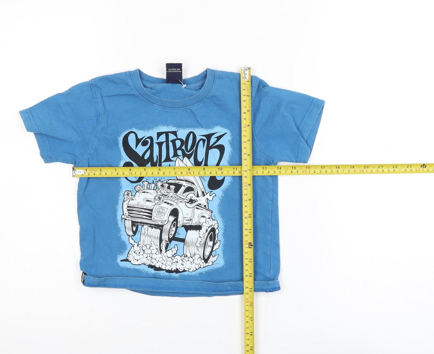 Saltrock Boys Blue Graphic Short Sleeve Cotton T-Shirt 4-5 Years