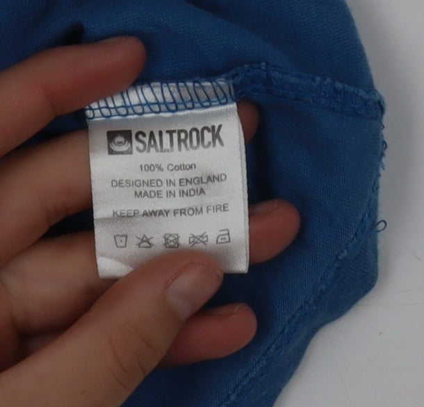 Saltrock Boys Blue Graphic Short Sleeve Cotton T-Shirt 4-5 Years