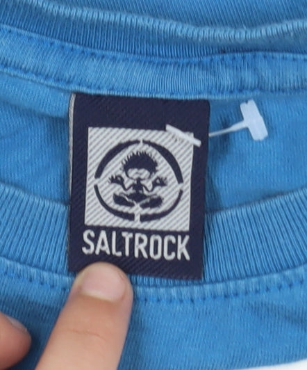 Saltrock Boys Blue Graphic Short Sleeve Cotton T-Shirt 4-5 Years