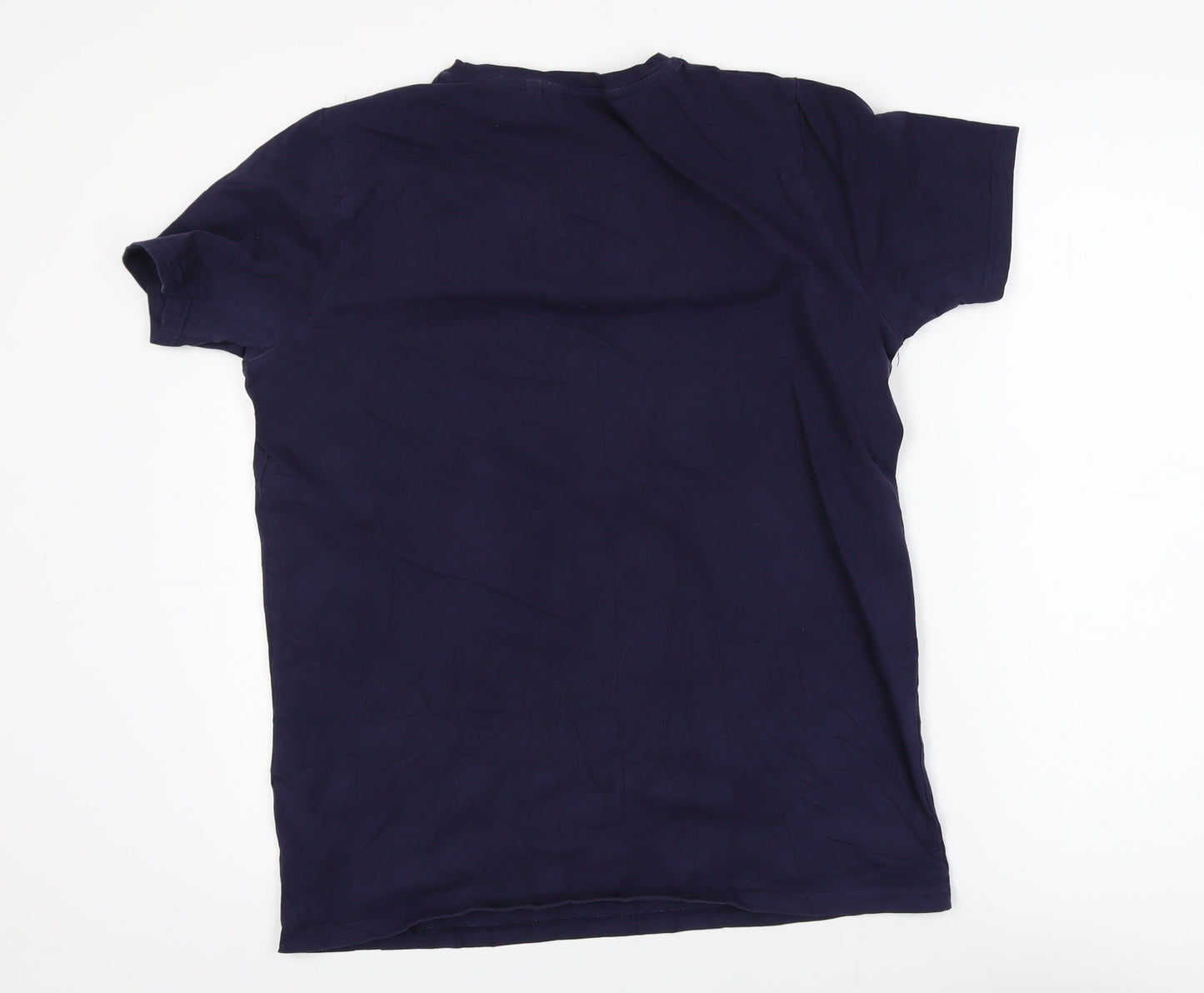 BOXRAW Men's Blue Slim Fit Cotton Jersey T-Shirt XS