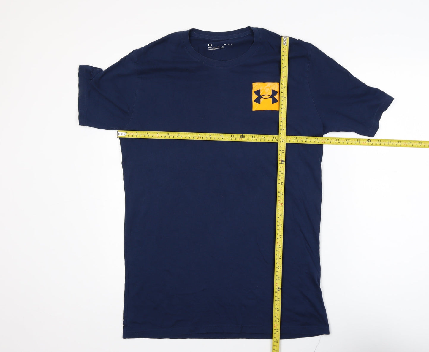 Under Armour Men's Navy Blue Loose Fit Graphic T-Shirt Size M