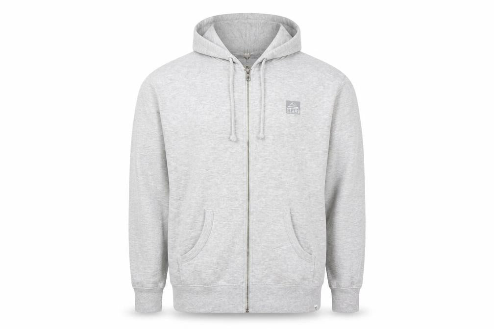 Reef Mens Grey Full Zip Hoodie 2XL Regular Fit Fleece