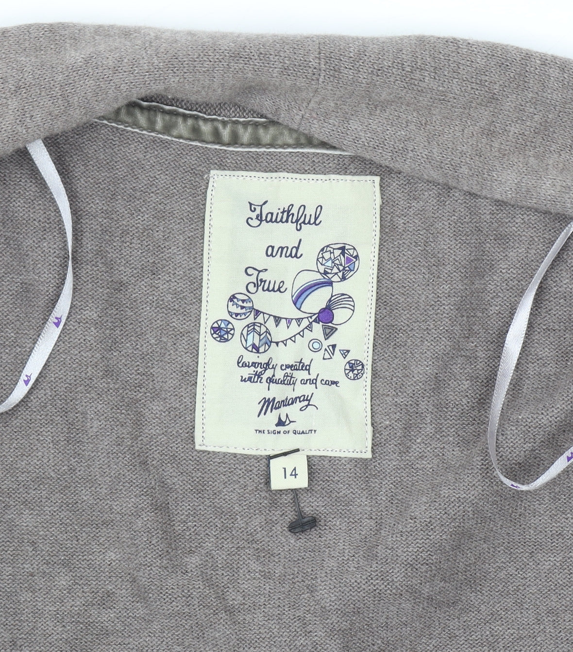 Mantaray Women’s Beige Cable-Knit Cotton Cardigan Size 14