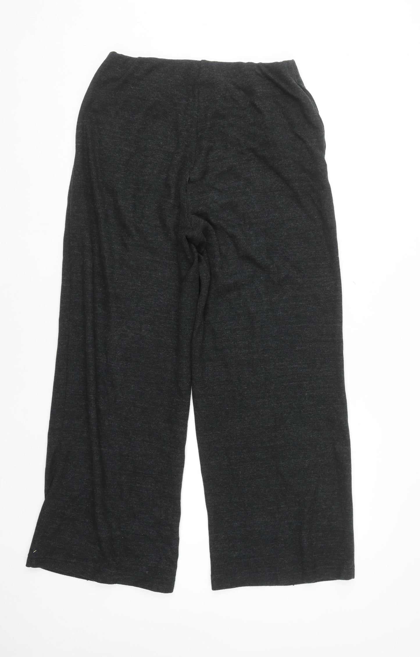 Marks and Spencer Womens Black Size 12 Regular Straight Leg Comfort Trousers