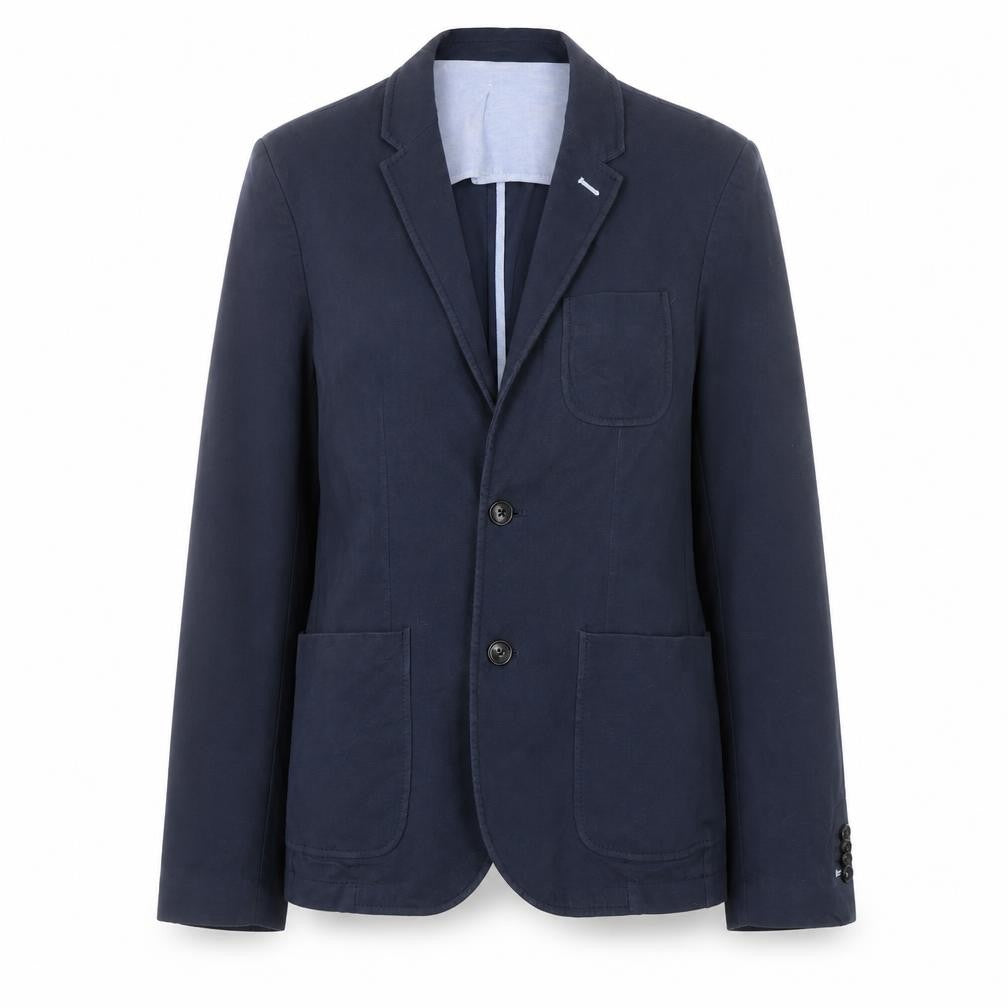 Pull & Bear Women Navy Blue Slim Fit Single-Breasted Blazer Size 12