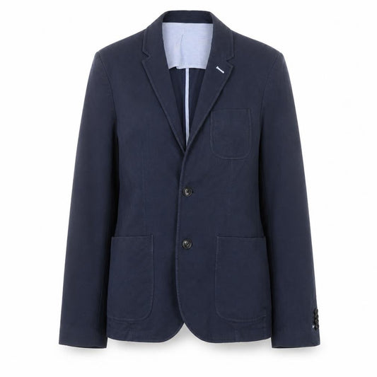Pull&Bear Women Navy Blue Slim Fit Single-Breasted Blazer Size 12