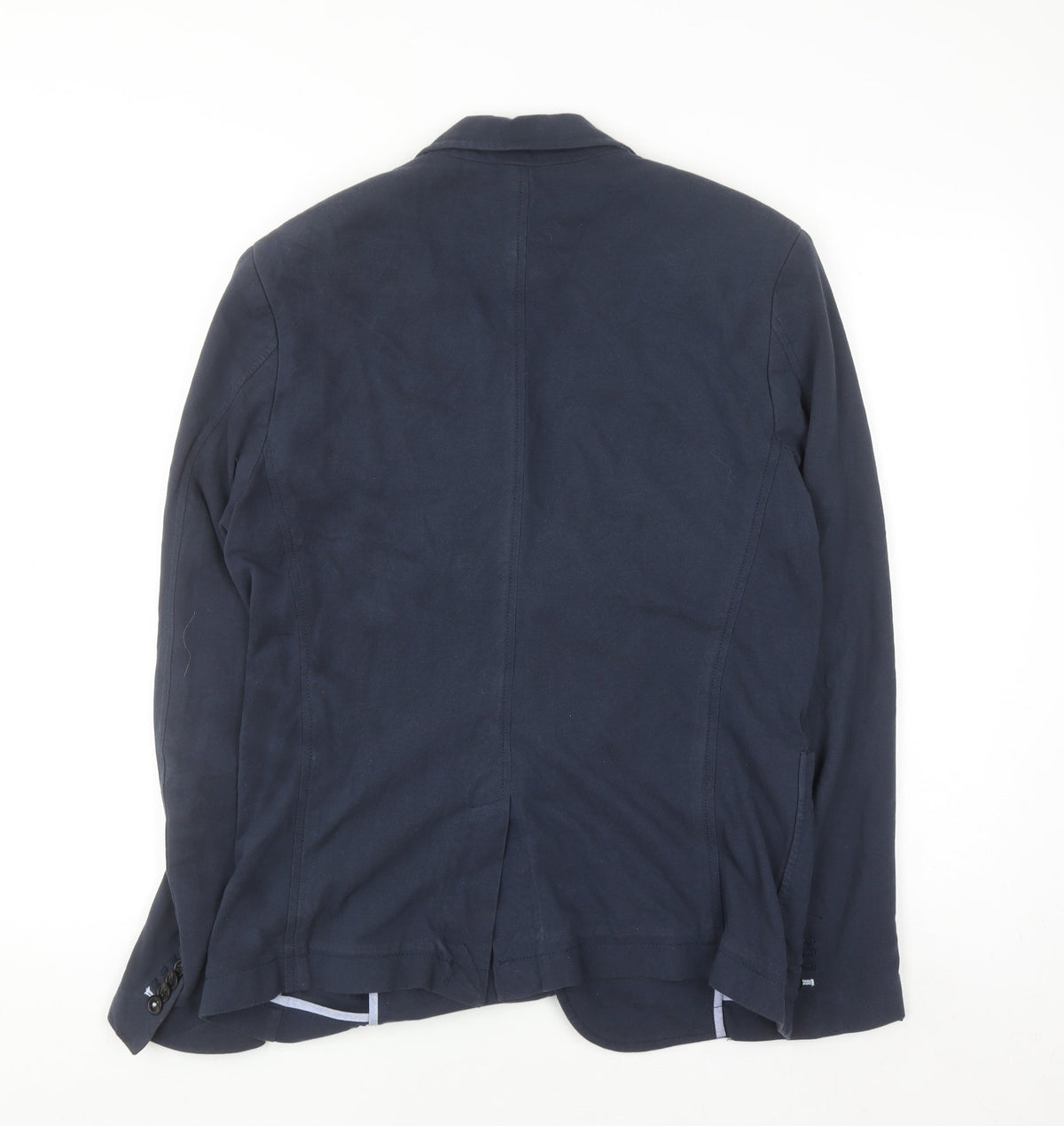 Pull & Bear Women Navy Blue Slim Fit Single-Breasted Blazer Size 12