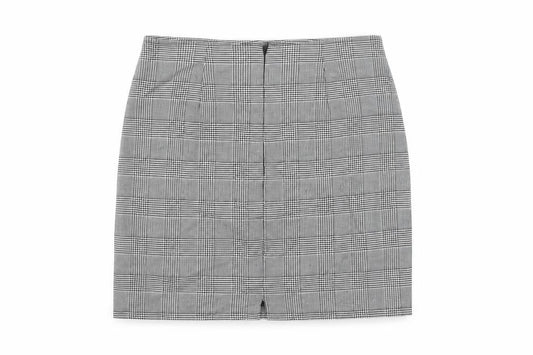 New Look Women’s Black Check Pencil Skirt Size 10 Stretch Business