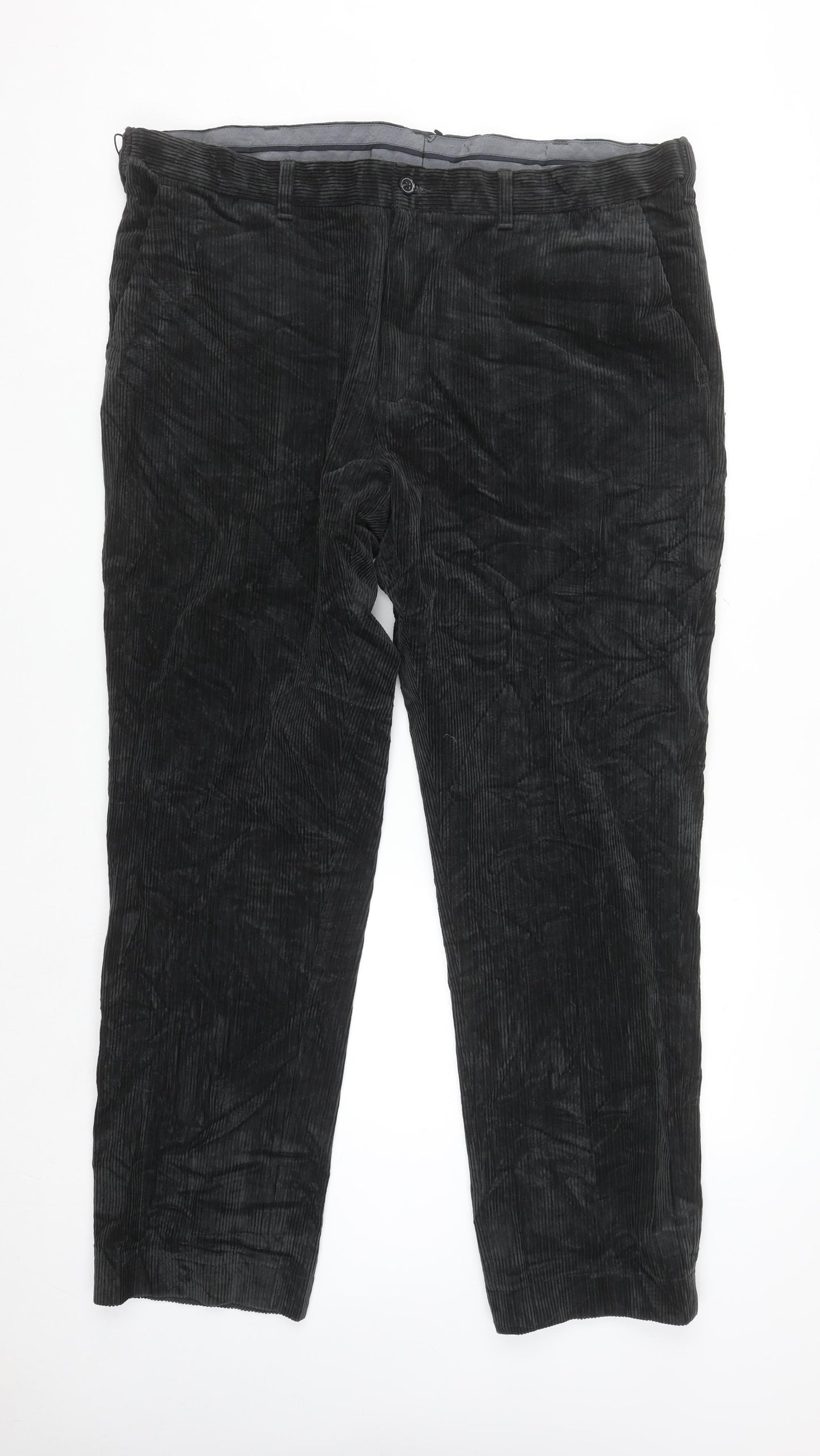 Marks and Spencer Women’s Grey Corduroy Trousers Size 16 Regular
