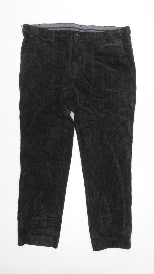 Marks and Spencer Women’s Grey Corduroy Trousers Size 16 Regular