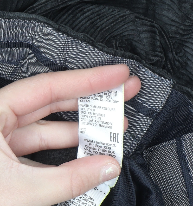 Marks and Spencer Women’s Grey Corduroy Trousers Size 16 Regular