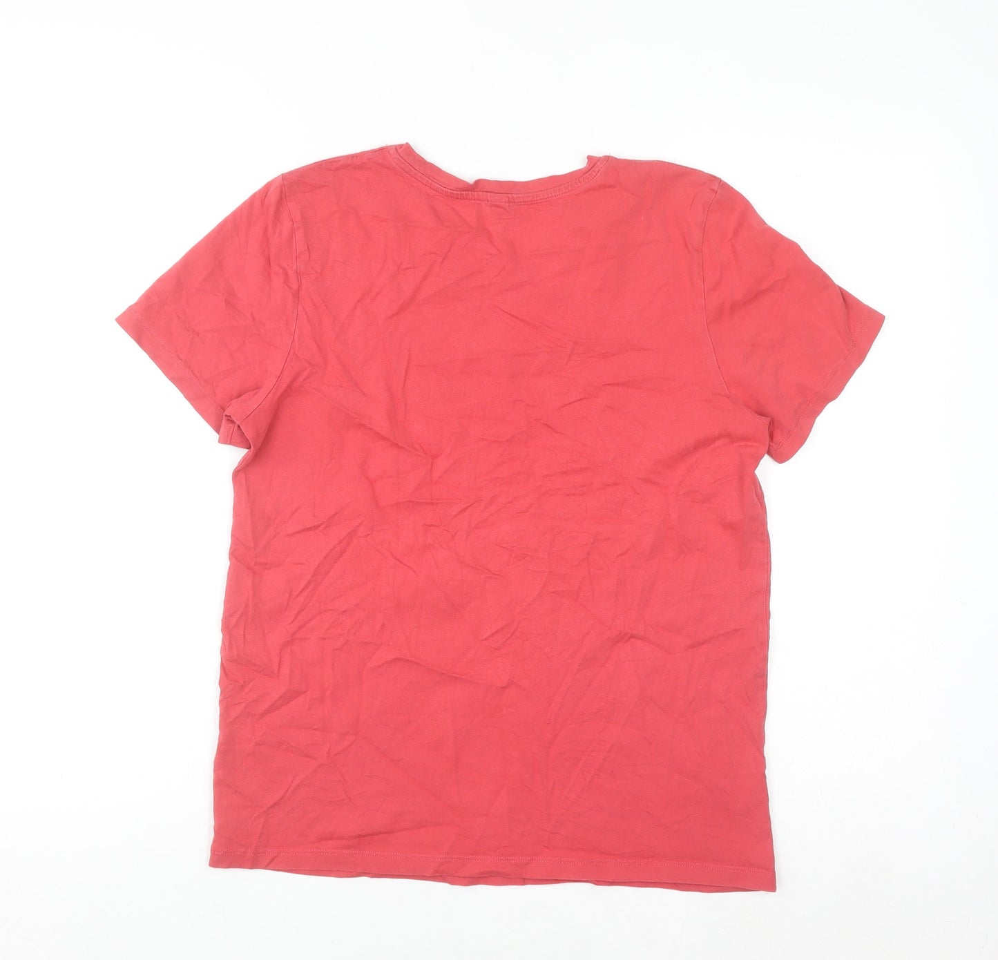 Uniqlo Womens Pink Cotton Short Sleeve Crew Neck T-Shirt Size S