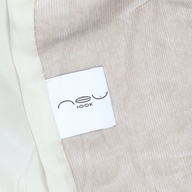 New Look Women Beige Corduroy Blazer UK 12 Business Casual