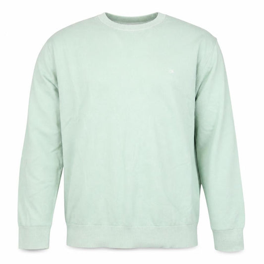 Calvin Klein Men's Green Cotton Silk Crew Neck Jumper XL