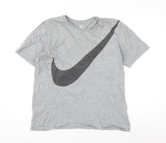 Nike Men's Grey Athletic Fit Short Sleeve Graphic T-Shirt Size M