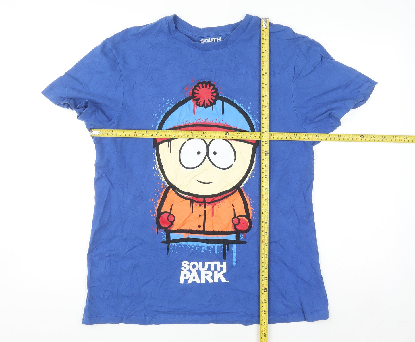 South Park Men's Blue XL Graphic Cartoon T-Shirt Stan Marsh Retro
