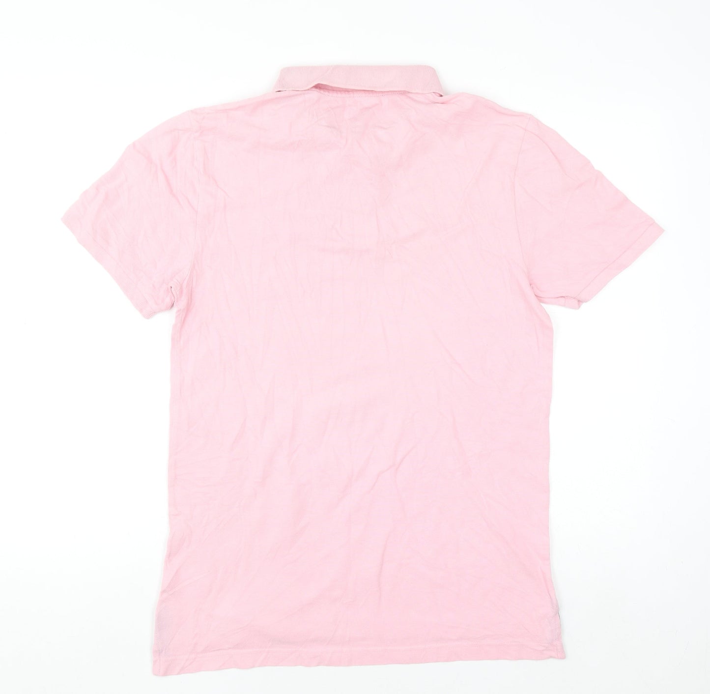 GAP Men's Pink Everyday Polo Shirt Medium 100% Cotton Casual
