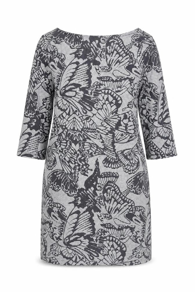Marks & Spencer Per Una Grey Butterfly Shift Dress Women’s Size 12