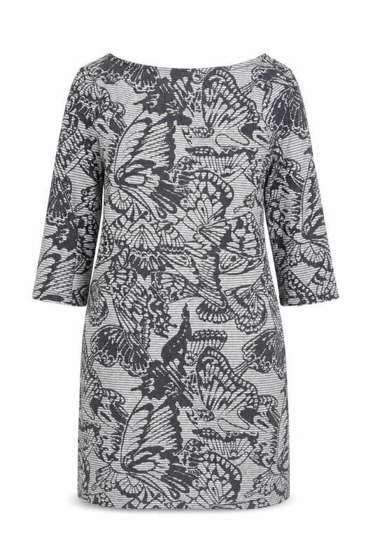 Marks & Spencer Per Una Grey Butterfly Shift Dress Women’s Size 12