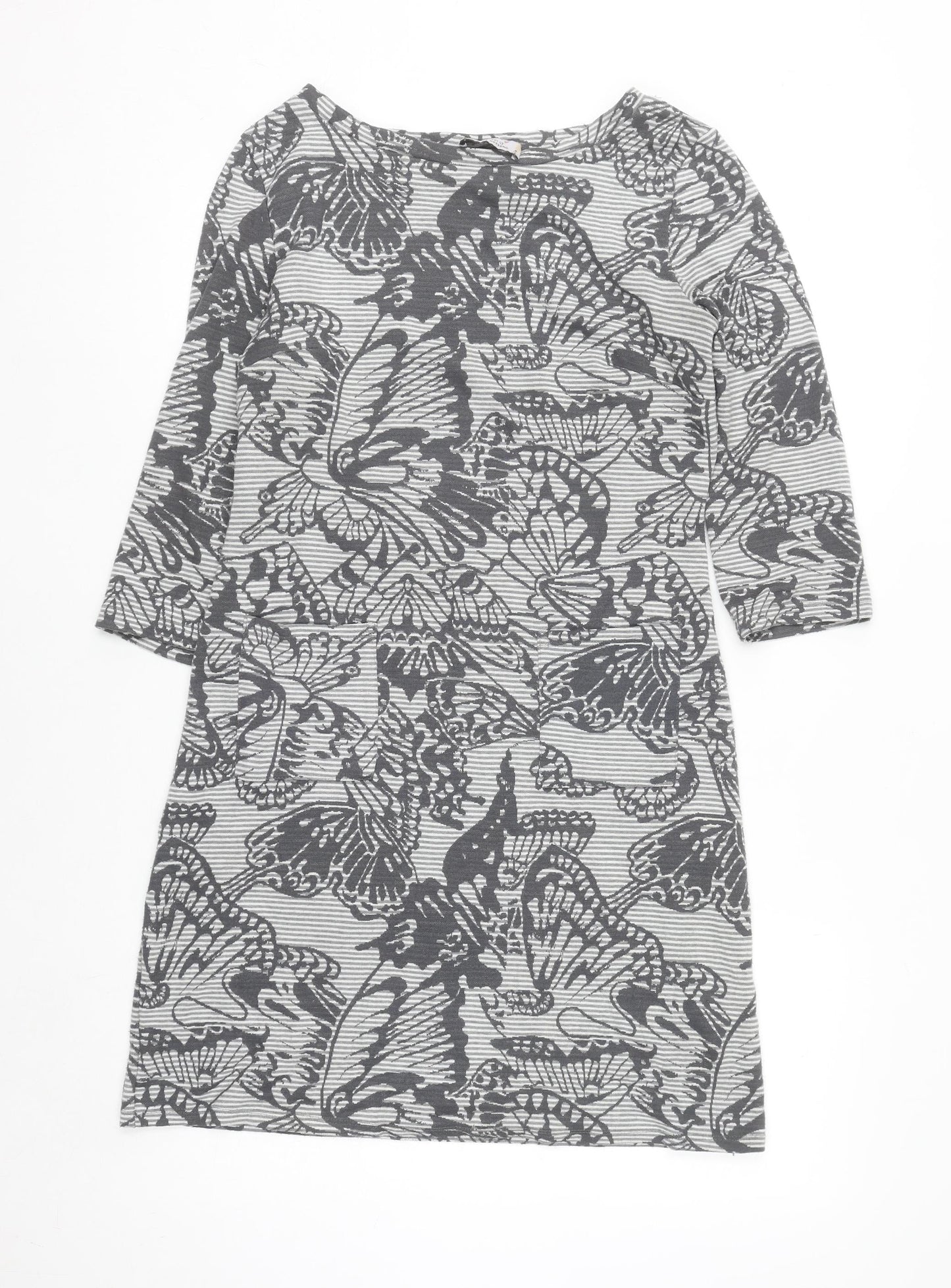 Marks and Spencer Per Una Grey Butterfly Shift Dress Women’s Size 12