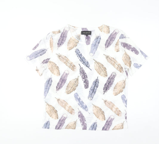 Paramour Women's Multicoloured Feather Print T-Shirt M