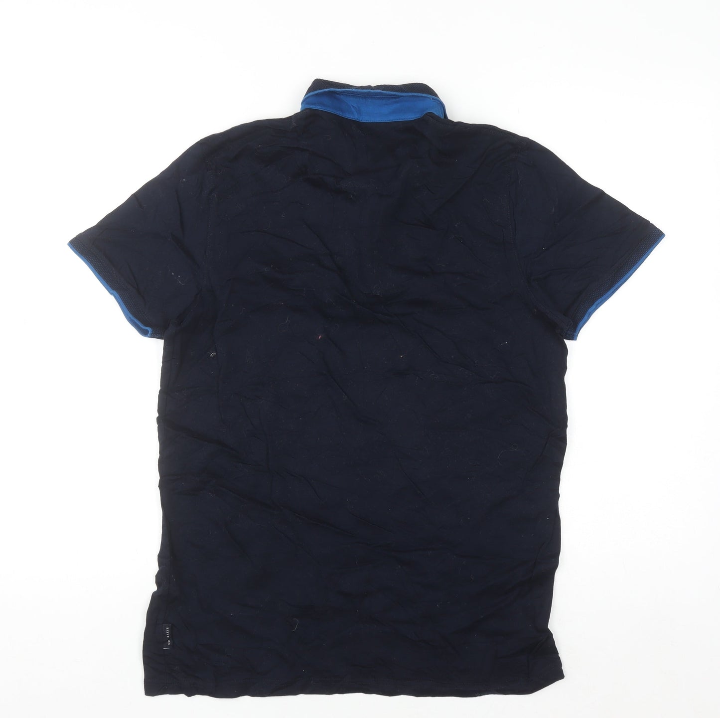 Ted Baker Men's Blue Slim Fit Short Sleeve Button-Up Shirt Size M