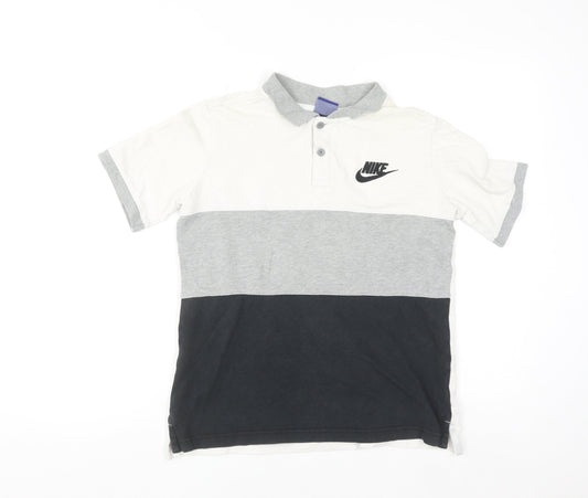 Nike Boys Multicoloured Polo Shirt XL 13-14 Years Cotton Short Sleeve