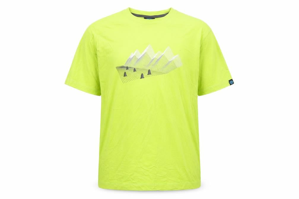 Cycle Apparel Men's Green Graphic Outdoor T-Shirt Size L