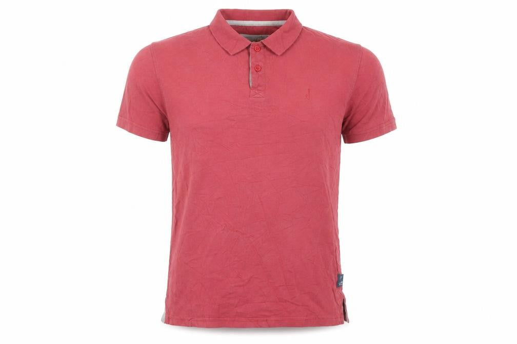Seasalt Men’s Red Cotton Short Sleeve Button-Up Polo Shirt Size S