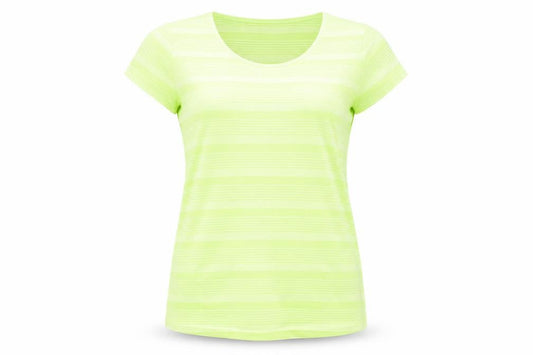 Liz Claiborne Women's Green Striped Basic T-Shirt Size S