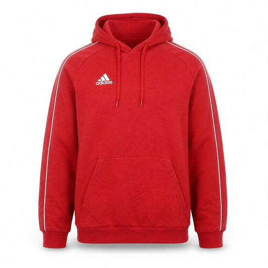 Adidas Men's Red Pullover Hoodie L Sports Fleece Sweatshirt